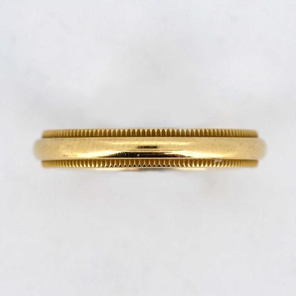 Tiffany Ring Milgrain Band K18PG Pink Gold Women's - Picture 2 of 7